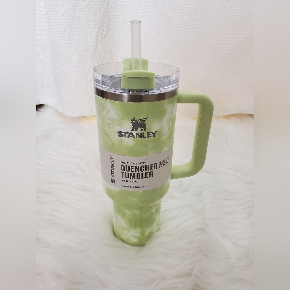 Stanley 40oz tumbler target limited edition citron green tiedye
